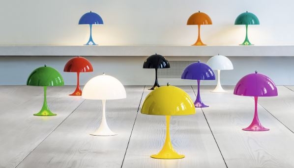 Panthella Table Mini lamp by Louis Poulsen, Panthella lamp designed by  Verner Panton for Louis Poulsen