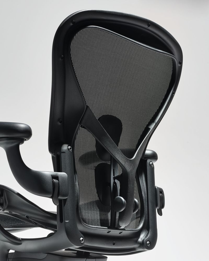 New Aeron Onyx by Herman Miller, now made with Ocean Bound Plastics, available from designcraft Canberra