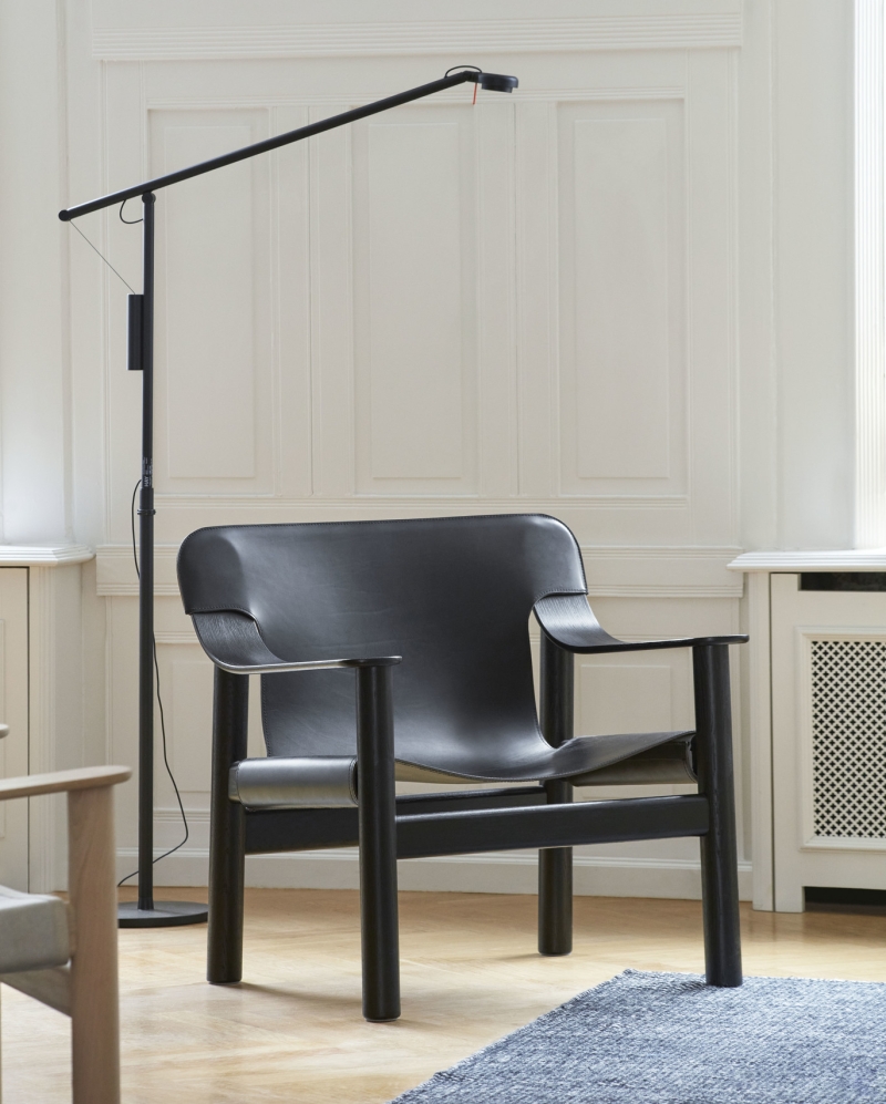 Bernard Chair designed by Shane Schneck for HAY, Bernard leather strap armchair by HAY, available at designcraft Canberra