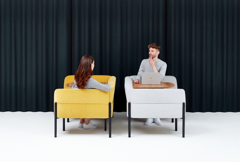 naughtone Hue seating, hue booth by naughtone, collaborative space, booth seating 