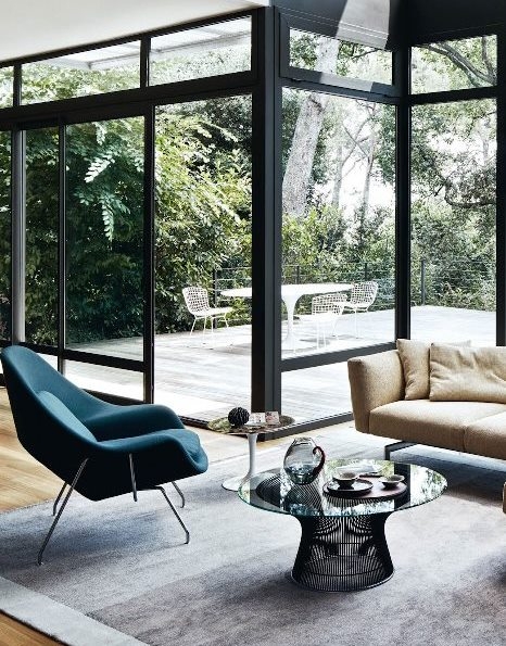 Womb Chair with Ottoman by Knoll, Knoll Furniture 