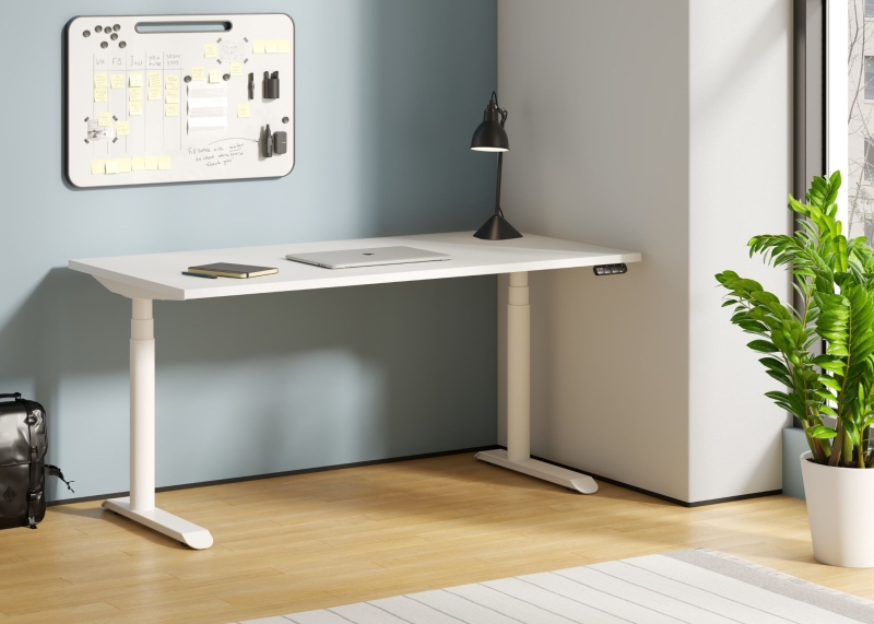 ENV2 round leg sit-to-stand desk by Elevar available at Designcraft Canberra