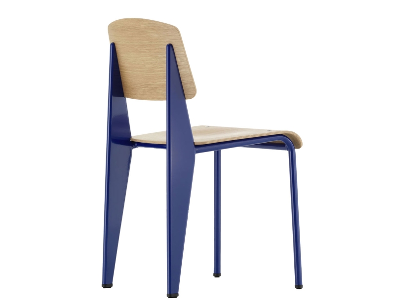 Standard Chair_Natural oak_Prouve bleu marcoule Standard Chair designed by Jean Prouvé, Vitra Standard Chairs