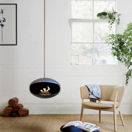 Aeris Fireplace by Cocoon Fires Contemporary Fireplace, Mobile Fireplace