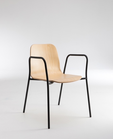 Tiller Slim Chair with Armrest designed by Ross Didier, Didier Tiller Slim Chair 