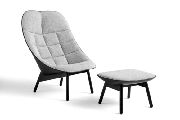 Uchiwa Lounge Chair and Ottoman designed by Doshi and Levien for HAY, HAY Uchiwa Lounge Chair 