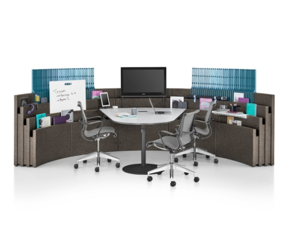 Metaform meeting table and space divider with storage on sale at Designcraft Canberra