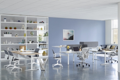 Atlas Office Landscape designed Tim Wallce, Atlas workstation by Herman Miller