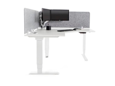 Elevar Electric 120 Degree workstation, commercial workstation desk from designcraft