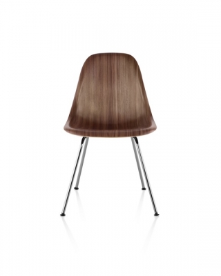 Eames Moulded Wood Side Chair, Eames Moulded Wood Side Chair Four Leg Base