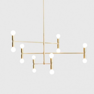 Lambert & Fils Chandelier, Dot pendant light Lambert & Fils, Lambert & Fils brass chandelier