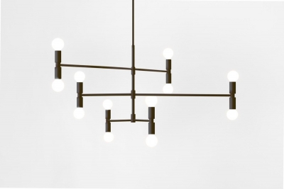 Lambert & Fils Chandelier, Dot pendant light Lambert & Fils, Lambert & Fils brass chandelier