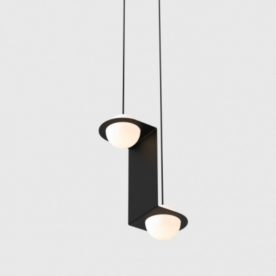 Lambert & Fils pendant light, Laurent pendant vertical, Lambert & Fils light with metal frame 