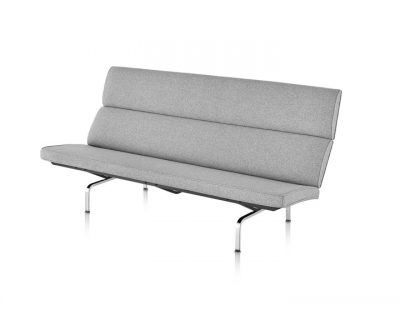 Eames Sofa Compact designed by Ray and Charles Eames for herman Miller, Herman Miller Eames Compact Sofa