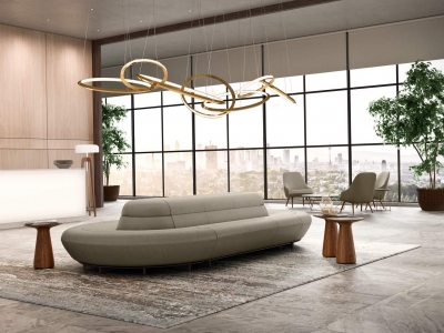 Foster 620 Upholstered Bench by Walter Knoll, Collaborative seating by Walter Knoll, Open Office Seating, Foyer seating, public seating, available at designcraft Canberra