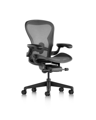 Aeron chair designed by Don Chadwick and Bill Stumpf, now made of Ocean Bound Plastic, Aeron Chair by Herman Miller, available at designcraft Canberra