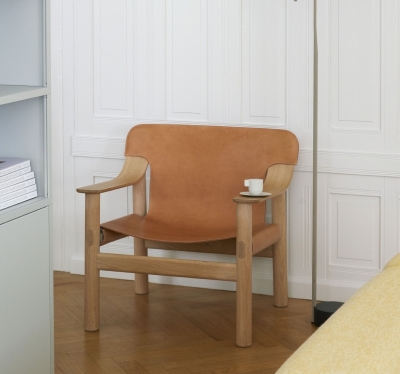 Bernard Chair designed by Shane Schneck for HAY, Bernard leather strap armchair by HAY, available at designcraft Canberra