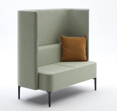 Pullman Sofa_PUL2H_Kvadrat Divina Melange 3 917_Cushion Pullman Sofa by naughtone, Collaborative space furniture, naughtone herman miller company