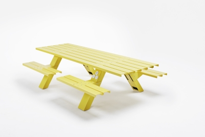 Mass Table and seat by Derlot, Derlot picnic table Mass