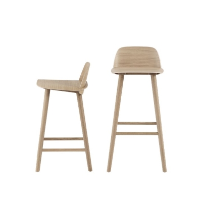 Nerd Barstool by Muuto, Muuto timber stool, Muuto Scandinavian design 