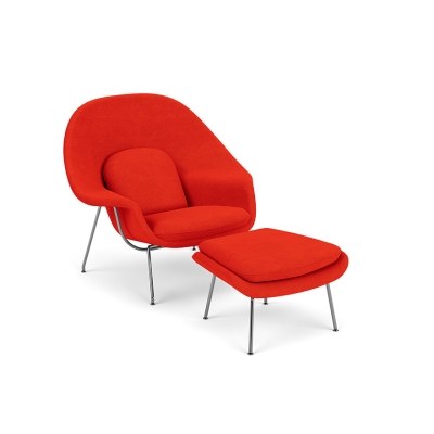 Womb Chair with Ottoman by Knoll, Knoll Furniture 