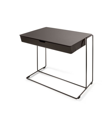 Oki Side Table with leather pocket designed by EOOS for Walter Knoll 