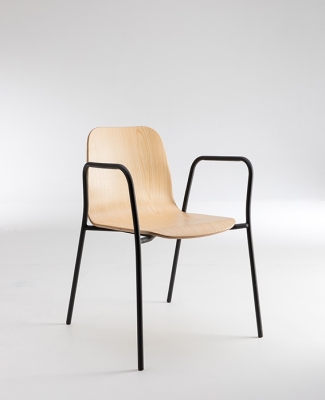 Tiller Slim Chair with Armrest designed by Ross Didier, Didier Tiller Slim Chair 