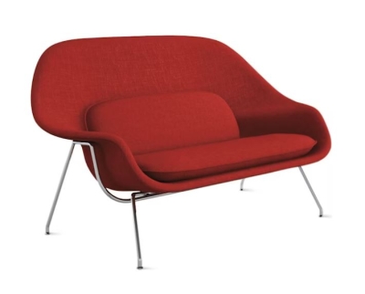 Womb Settee designed by Eero Saarinen, Knoll Furniture 